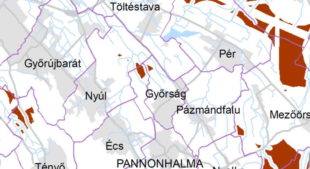 Szélerőmű elhelyezéséhez vizsgálat alá vonható terület övezete A