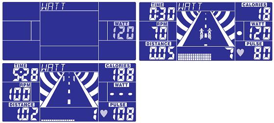 Készenléti módban válassza ki a programot (WATT), és a MODE gombbal hagyja jóvá. Megjelenik a 120 érték, az UP/DOWN gombbal állítsa be a kívánt értéket 1-350 értékben.