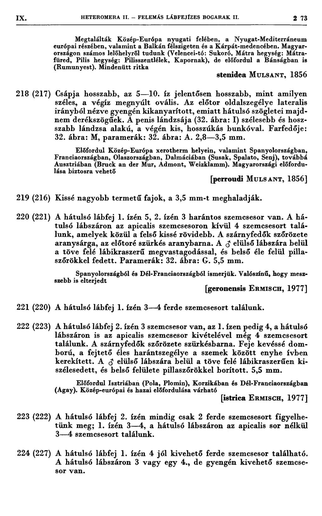 IX. EETEROMERA II. FELEMÁS LÁBFEJIZES BOGARAK II. 2 73! ı 1-*-mwı ' ıııııı * ' ˇ* ˇ ˇ z 7.