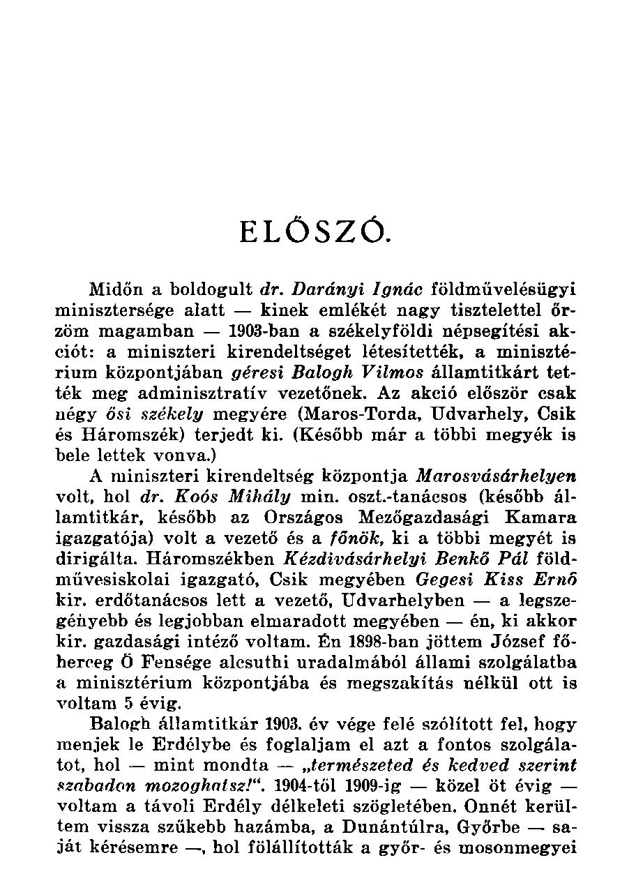 ELŐSZÓ. Midőn a boldogult dr.