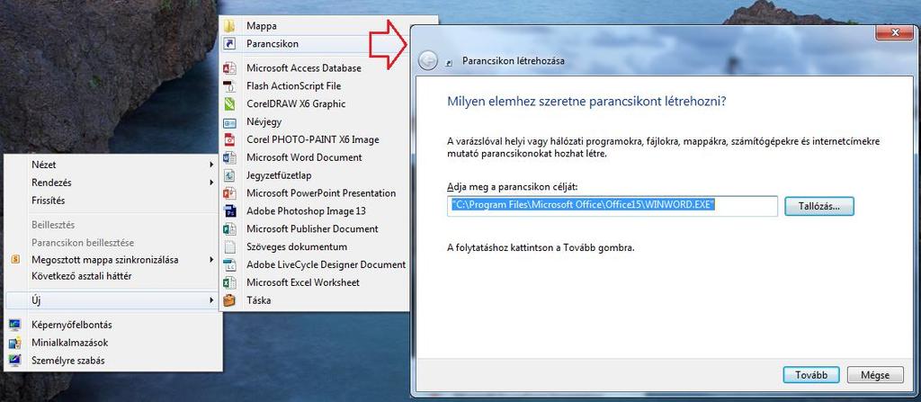 32 A program indítása sor is lerövidíthető, ha kiadjuk a helyi menü Rögzítés a Start menüben parancsát (lásd a fenti ábrát). A Start/Beállítások/Tálca.