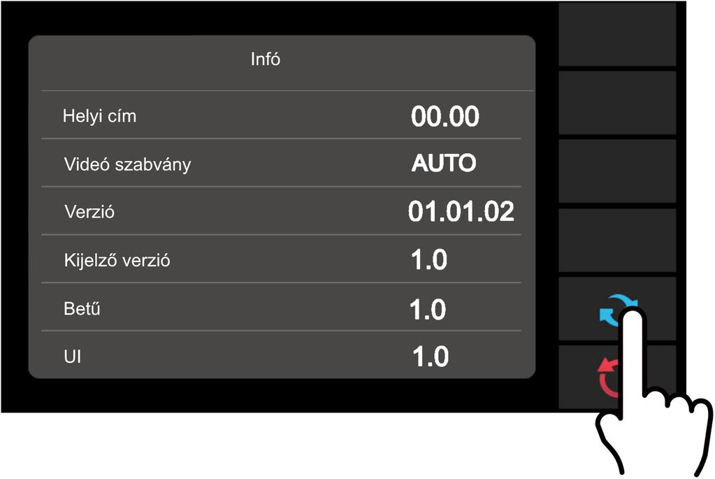 A ikont megérintve a készülék üzenetet küld az átirányítási lista első telefonszámára.