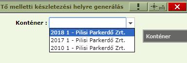 Termelési adatok Az ESZR-ben készletezési helyeket kell generálni, hogy azokban rögzíteni lehessen az ETA-val (szinkronizálás után) és az ESZR felületen fel lehessen venni készletmozgásokat.