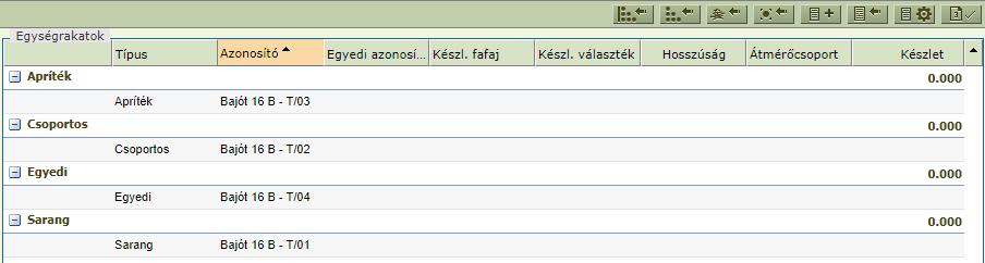 a Készletmozgások adatai terület és megjelennek a bizonylat részletes adatai.