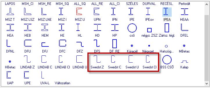 Új anyagszabvány család: MSZ EN 10027-1 és MSZ EN 10346 Szelvényeknél is lehet a pozícionálás súlyozását használni. Zsaluterv modul A VBexpresshez kifejlesztett új modul, a Zsaluterv modul már az 5.