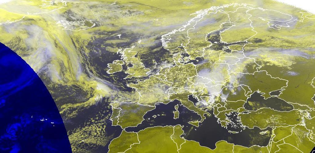 Meteosat hamis színezés