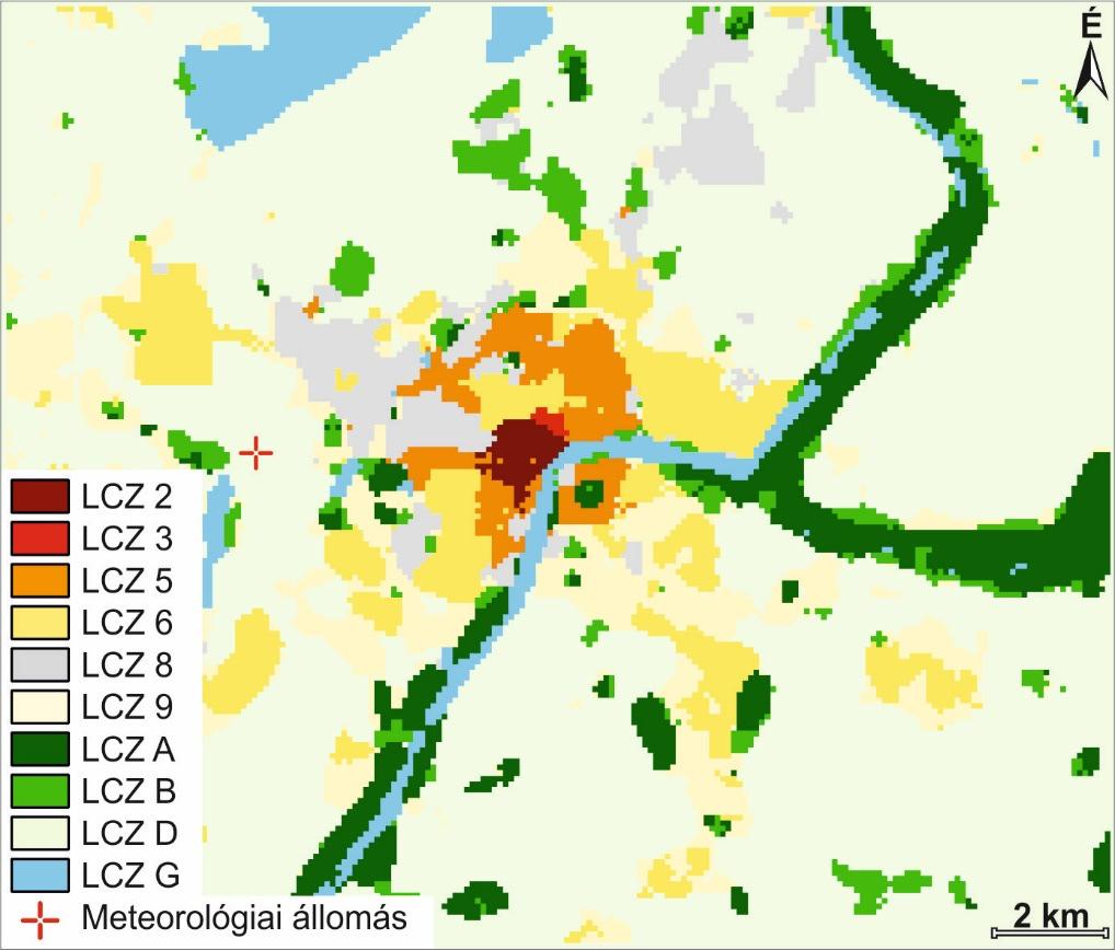 mezőgazdasági felhasználás miatt változik az év során. A felhasznált Landsat műholdképek több időpontra vonatkoznak, így e két zóna összevonása egyszerűsíti a tipizálást (Skarbit, Gál, 2016). 3.5.