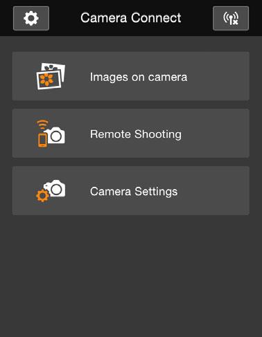 A fényképezőgép működtetése okostelefonnal A telepített Camera Connect alkalmazással rendelkező okostelefonok használatával megtekintheti a fényképezőgépen tárolt képeket, valamint távolról készíthet