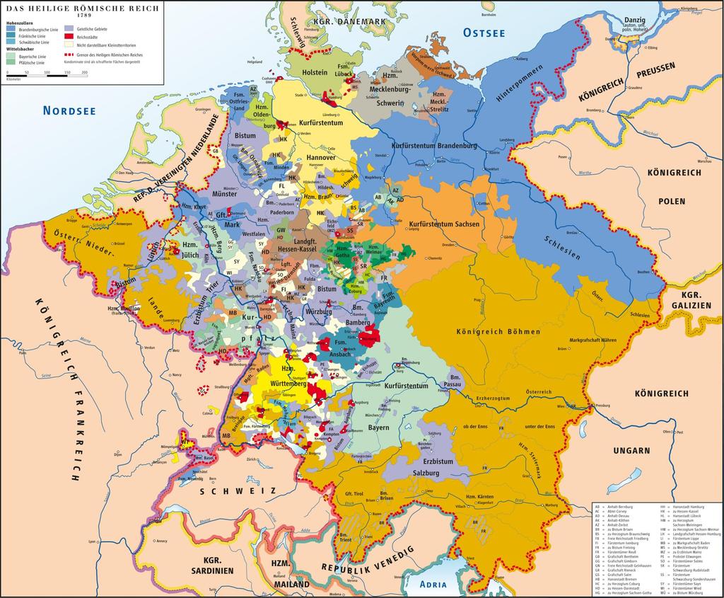 Das Heilige Römische Reich, 1789, forrás: