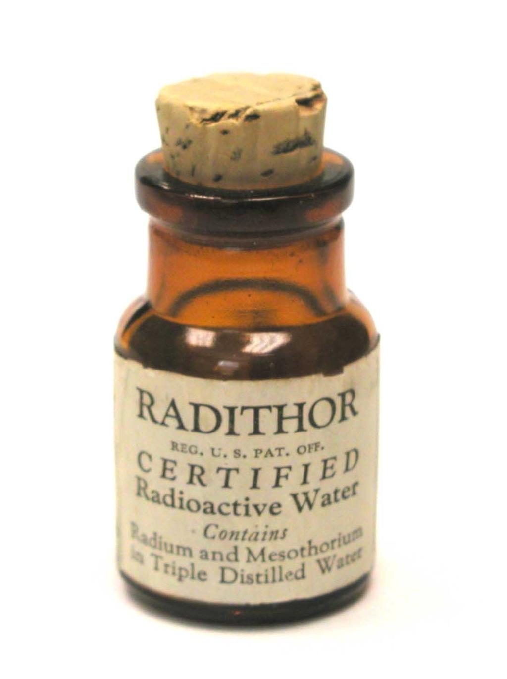Radithor rádium tartalmú oldat -1928 15 cm 3 háromszor desztillált vízben min.