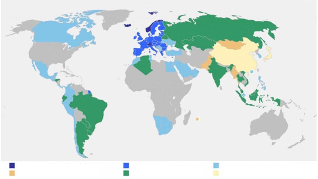 4. Az uniós kereskedelmi kapcsolatok térképe Európai Szabadkereskedelmi Társulás EU (Európai Gazdasági Térség) Szabadkereskedelmi