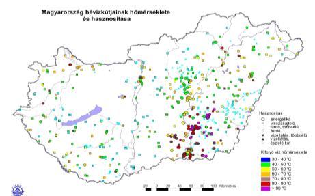 Geotermikus energia Termálkutak Magyarországon geotermikus grádiens (Mo: 50 C/km, földi átlag: 25 C/km) fűtés, mezőgazdaság, balneológia a