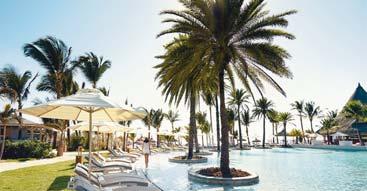 000 Ft-tól/fô LUX Belle Mare Hotel Belle Mare A sziget keleti részén, Belle Mare település közelében, közvetlenül egy szép, finom homokos strandon található ez a luxus