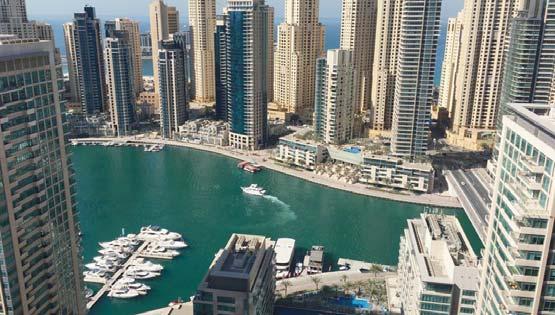 Marina Byblos Dubai tengerpart közeli Dubai egyik legújabb városrészében épült szálloda, kilátással a
