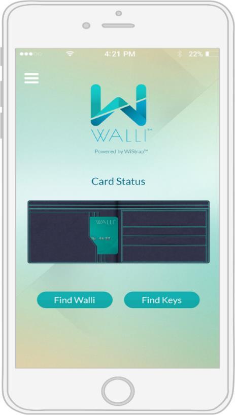 A Walli App főképernyőjén találja a SecurePocketTM zsebben tartott kártyája állapotkijelzését. Tipp: Mindig csak egy kártyát tároljon a SecurePocketTM zsebben.