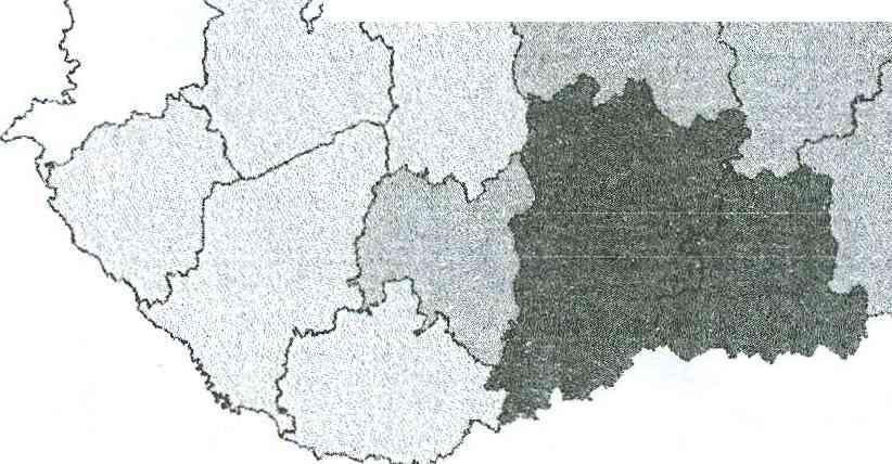 Percentage o f outskirts population by counties, 1980 V V "l Forrás; KSH adatai alapján saját