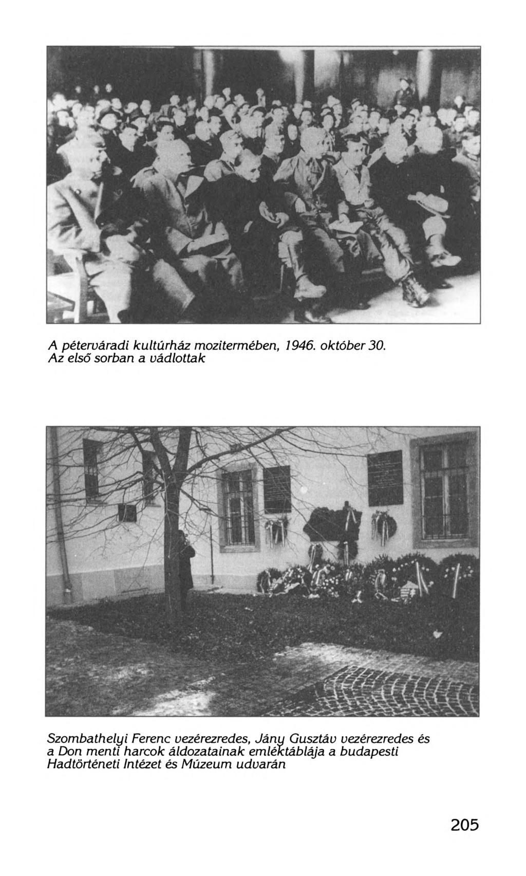 A péteruáradi kultúrház mozitermében, 1946. október 30.