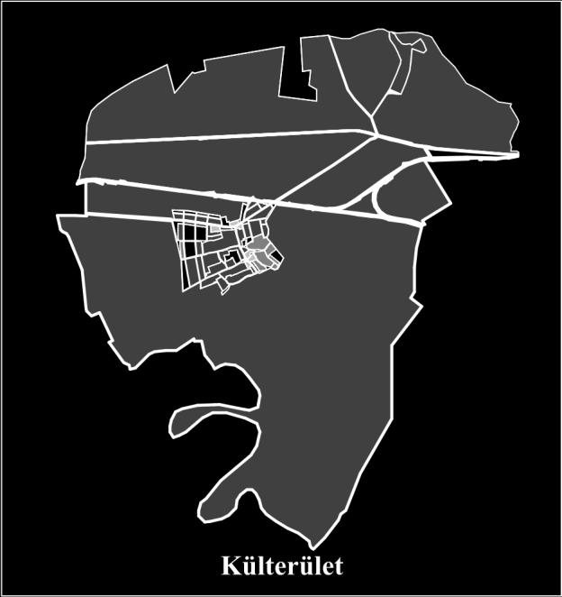 lehatárolása; térképi bemutatása Településképi szempontból meghatározó területek: 1. a Rákóczi utca mindkét oldala, 2.