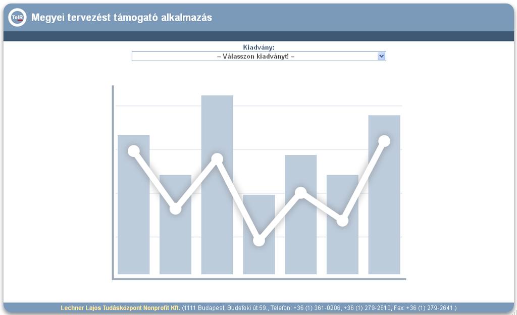 HTML oldallal ellentétben a generált PDF dokumentum az összes rendelkezésre álló mutatót tartalmazza). 1. kép, az alkalmazás kezdőoldala 3. HTML RIPORT MŰKÖDÉSE MEGYEI SZINTEN 3.