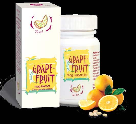 Citrus bioflavonoid tartalmú étrend-kiegészítő. A Grapefruit mag kivonat könynyen adagolható, csepp formátumban kapható.