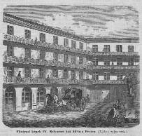 Belvárosi ház udvara Pesten. (Lüders rajza után) Vasárnapi Ujság (12. évf. 12. sz.) 1865. március 19. 137.