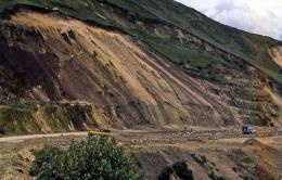 Landslide on Echeandia - Guaranda street in Ecuador (2017. április 12.