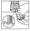 Új fecskendőre van szüksége, ha: nem tudja megtisztítani a fecskendőt nem tudja leolvasni a skálát nem tudja mozgatni a dugattyút a fecskendő sérült vagy csöpög 1.
