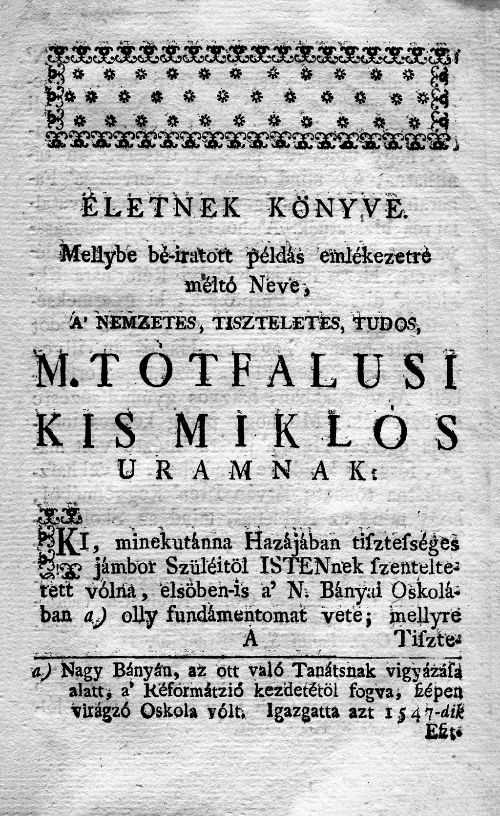 508 / ÜSTÖKÖST LÁTNI Pápai Páriz Ferenc: Életnek könyve