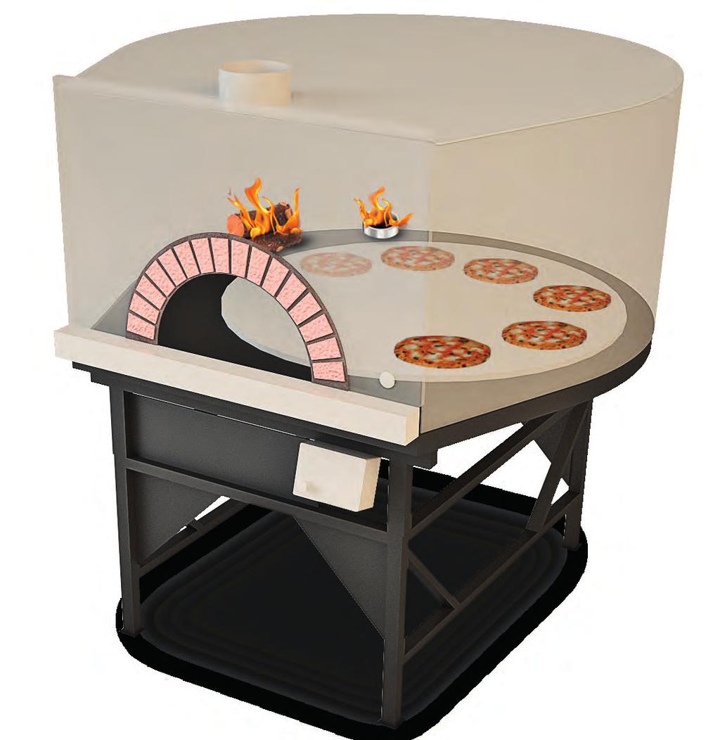 Ottimo per locali che vogliono un forno compatto che consumi poco ma che possa produrre molte pizze con facilità sia di cottura che di utilizzo.