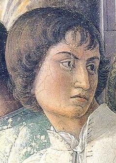 121 Az utókor által feltételezett Janus Pannonius-ábrázolások 1. és 2. ábrázolás Andrea Mantegna: Trasporto del corpo di San Cristoforo decapitato (c.