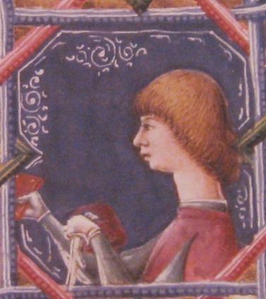 111), melynek cìmlapján két portré láthatñ, az egyik egy idős egyházfőé, mely a kñdex megrendelőjét, Vitéz Jánost ábrázolja, a másik egy hosszö hajö ifjöé, amely minden valñszìnűség szerint az érsek