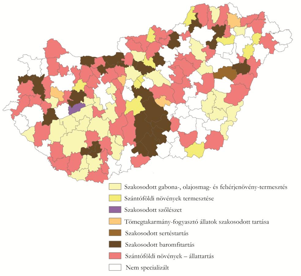 január 1-jén érvényes közigazgatási beosztás szerinti 175 járás. Forrás: KSH (2000) alapján saját szerkesztés. A 2000.