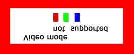 Ha a monitor rendesen működik, egy bekeretezett kockát lát, aminek a közepén a következő illusztráció szerinti szöveg látható: A három kocka a kereten belül piros, zöld vagy kék szinű.