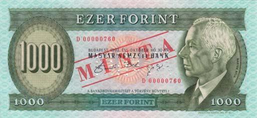 974 974. Lot 2 db/st. 1000 Forint Bankjegy 1983 Budapest Tervezô /Entwerfer/ Vagyóczky Károly és Füle Mihály mint elôzô, de fémszállal és azonos sorozatszám!