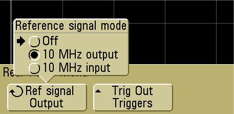 ~ 15 ~ 2.2.1. Az oszcilloszkóp és a függvénygenerátor beállítása Keysight (Agilent) DSO6012A oszcilloszkóp beállítása: A) Alakítsuk ki az 2.5. ábraán látható összeköttetést a következő módón: Az oszcilloszkóp hátulján lévő 10MHz-es referencia kimenetre csatlakoztassunk egy BNC-BNC kábelt.