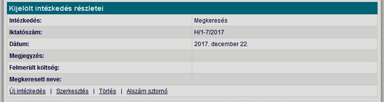 Az iktatószámokat az egyes ügyintézési eseményekhez lehet lefoglalni az új intézkedés rögzítésekor.