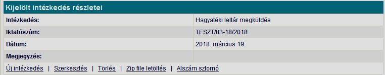 Amennyiben a dokumentum csomag sikeresen átkerül az IRAT rendszerbe, a nyomtatvány státusza megváltozik.