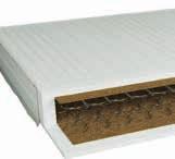 minőségű matrac két keménységi fokozattal, 266 db/m² mini  Az egyik oldalon nyomáskiegyenlítő memory habszivacs és poliéter