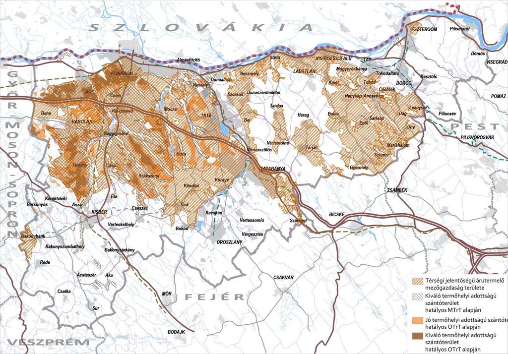 tájhasználat és annak változása (lásd még a 3.2 fejezetben).