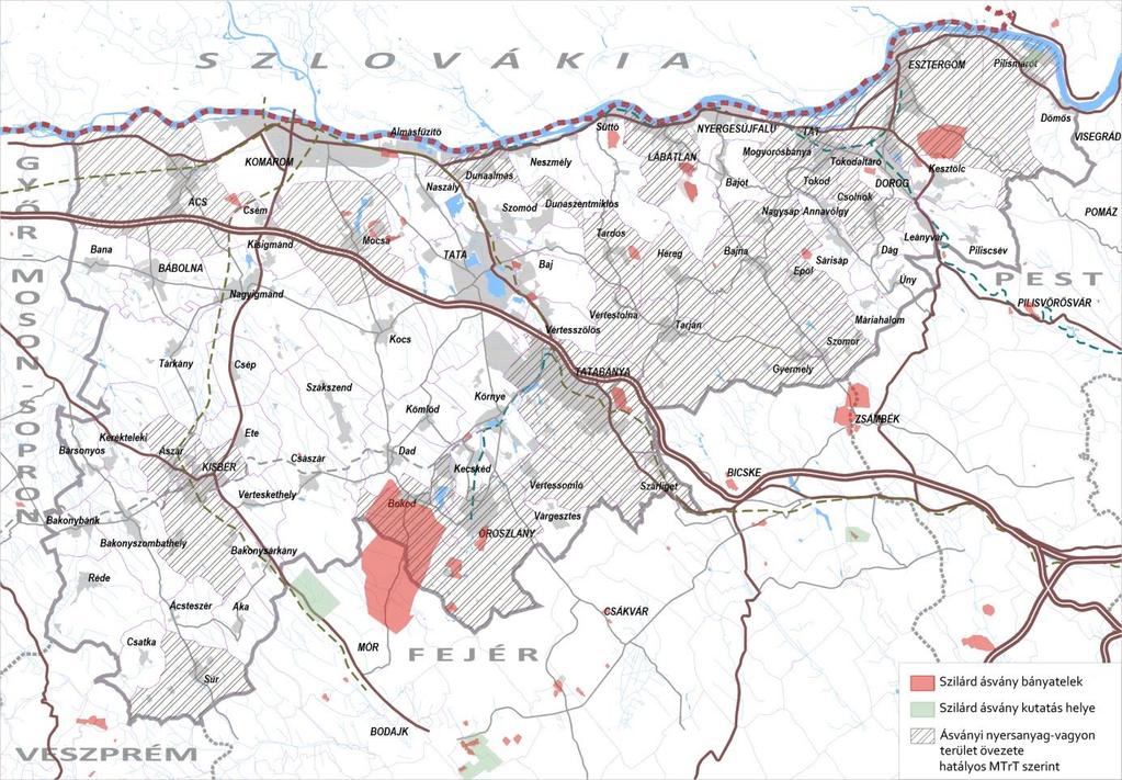 4. táblázat: Megállapított bányatelkek a megye területén, 2018. 07. 24 (Forrás: www.mbfsz.gov.hu) Megnevezés Pilismarót (089/1-34, 090 hrsz.