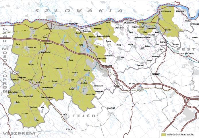 A földtani veszélyforrás kiemelt térségi és megyei területrendezési tervekben megállapított övezet, amelybe a lejtős tömegmozgásokkal, egyéb kedvezőtlen mérnökgeológiai adottságokkal és