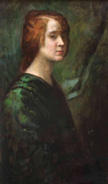 71. tétel MÁRK LAJOS ( 1867-1940 ) Fiatal nő portréja 66,5 x