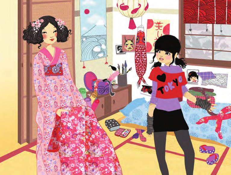 Kumiko titka Én a kimonódról beszélek. Azonnal vedd fel! Hamarosan itt lesznek az unokahúgaid, Nono és Miva. Én pont jól vagyok így! tiltakozott Kumiko.