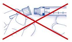 Ne használja az OptiSet-et ha az oldat zavaros, elszíneződött vagy látható részecskék vannak benne. 2. lépés Helyezze fel a tűt Mindig, minden injekcióhoz használjon új steril tűt.