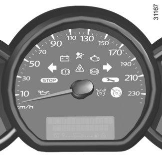 1 2 Sebességmérő 1 (km/h vagy mérföld/h) Hangjelzés a sebességhatár túllépése esetén Bizonyos járműveken körülbelül 40