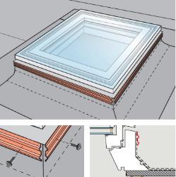 gondoskodik a tok és a tetőfedő anyag között A ZCE 0015 peremmel ellátott toktoldó elem lehetővé teszi az ablak meleg- vagy zöldtetőbe