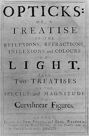 később (1675): a részecskék éterben haladnak, és ez erőket közvetít köztük (vonzások) ekkor erős alkímiai érdeklődés jellemzi Opticks (1704): nincs ilyen közvetlen redukció az ún.