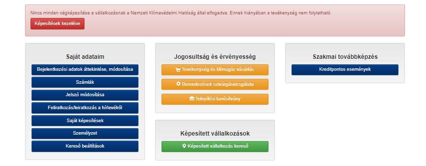 - az alkalmazott személyi képesítési kategóriájának érvényessége lejárt - az alkalmazott érvényes képesítési tanúsítványát nem küldte meg a hatóság részére, - a hatóság részére megküldött képesítési