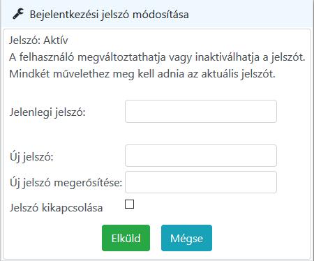 minden felhasználó által megadott beállítás elvész. Ugyanezt a funkcionalitást látja el az eszköz oldalán található reset gomb is.