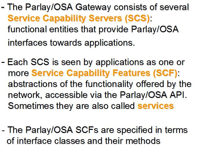 Parlay/OSA